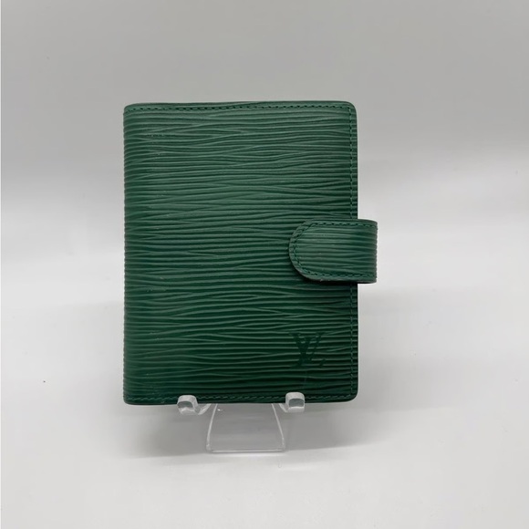 Louis Vuitton Green Epi phone book card holder **RARE** - Picture 1 of 16